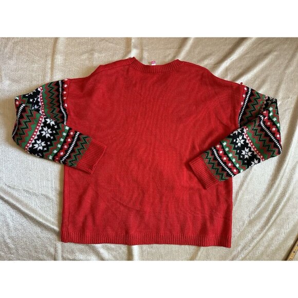 No Boundaries Women Santa Saw Your Insta Pics, Ugly Christmas‎ Sweater Large - Picture 2 of 7